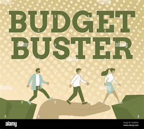 Conceptual Display Budget Buster Business Showcase Carefree Spending