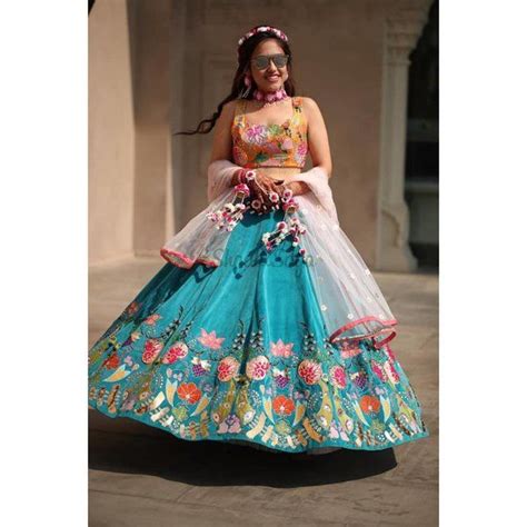 Prettiest 25 Turquoise Lehengas We Spotted For Wedding Ceremonies