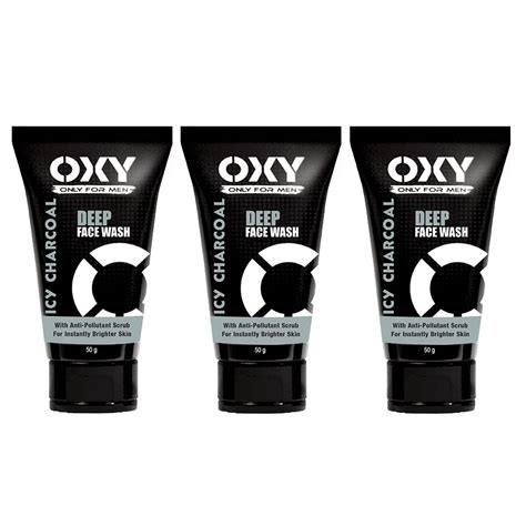 Oxy Icy Charcoal Deep Face Wash Pack Of 3 Amazon In Beauty