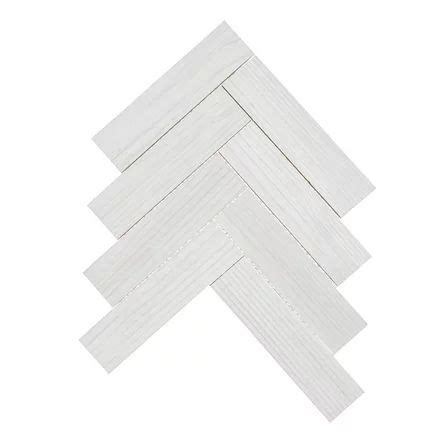 Finland White Wood Plank Porcelain Mosaic Wood Tile Floors Wood