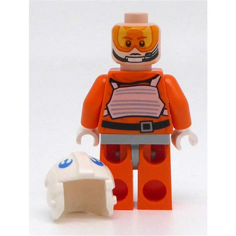 Lego Snowspeeder Pilot With White Helmet And Headset Minifigure Brick