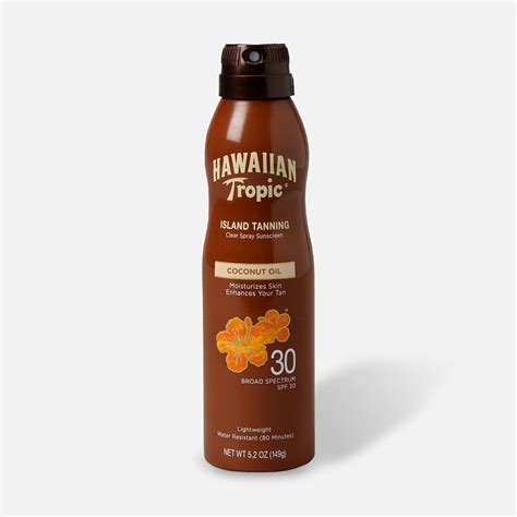 Hawaiian Tropic Dry Oil Clear Spray Sunscreen Spf 30 6 Oz