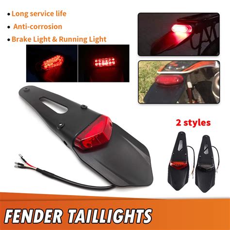 LED Mudguard Tail Lights Rear Fender Lamp Brake Tail Light Shopee