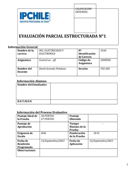 Epe Evaluaci N De Sensores Informaci N General Nombre De La