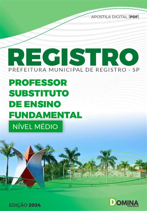 Apostila Prefeitura Registro SP 2024 Prof Subst Ed Fundamental