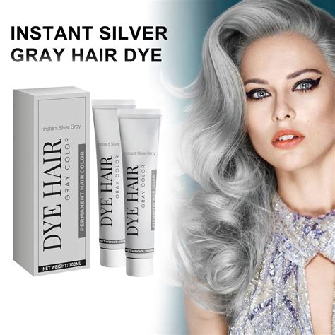 Bnixiren Temporary Silver Gray Hair Spray Color Wax Instant Natural