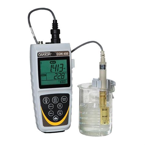 เครื่องวัดความนำไฟฟ้า Con 450 Eutech เครื่องวัดค่าความนำไฟฟ้าในน้ำ Waterproof Handheld Ec Meter