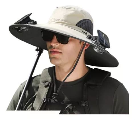 Sombrero De Pesca Al Aire Libre Con Ventilador Solar Env O Gratis