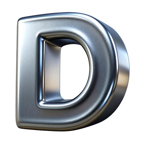 Premium Photo Letter D Uppercase On White Background Gun Metal D