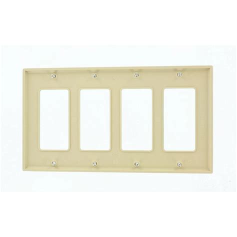 Leviton 4 Gang Decoragfci Device Decora Wallplate Standard Size Thermoplastic Nylon Iv