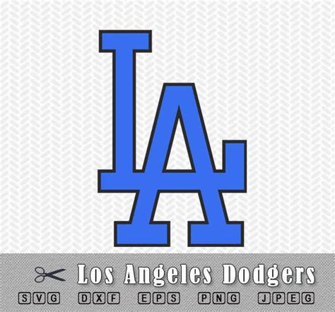 Los Angeles Dodgers Layered Svg Dxf Logo Vector File Silhouette Studio