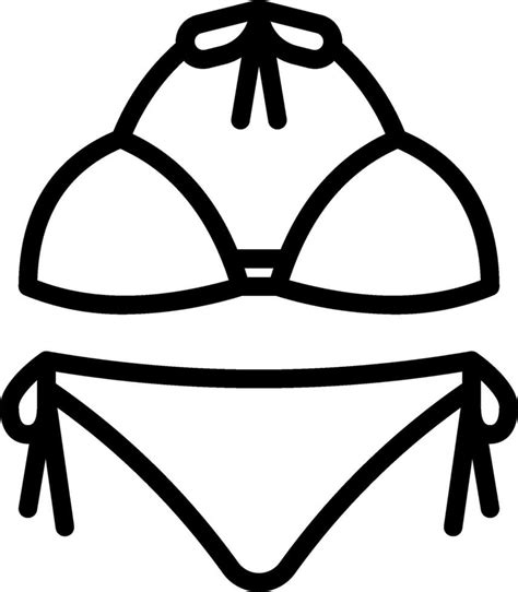 Un Bikini Y Un Bikini Fondos Contorno Vector En Vecteezy