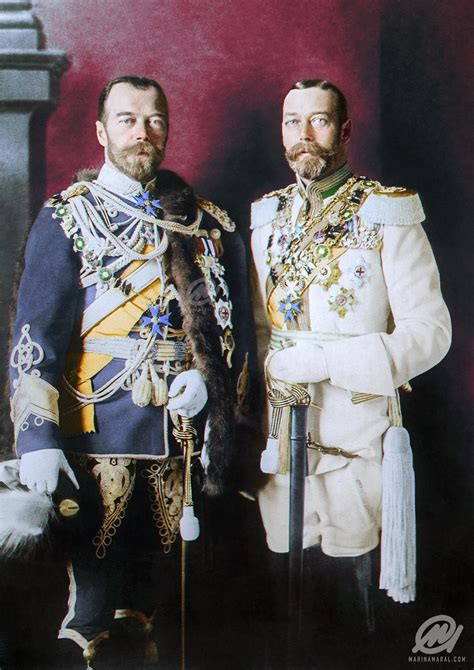 Tsar Nicholas II And King George V In German Military Uniforms Berlin