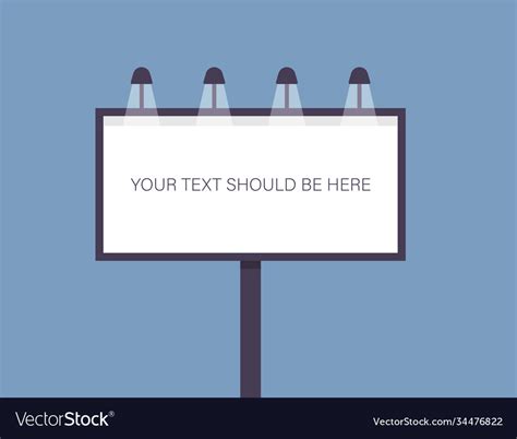 Billboard Template With Editable Text Outdoor Vector Image