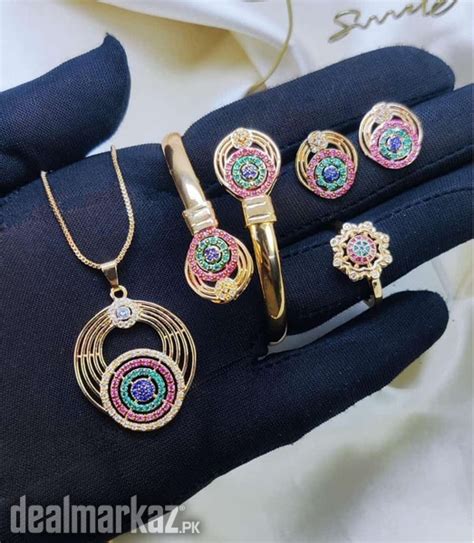 Fancy Zarcon Combo Set Jewellery For Women In Karachi