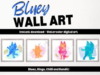 Bluey Wall Art by Making the Future Bright | TPT