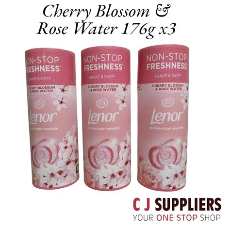 Lenor Beads In Wash Scent Booster 3 X 176g Packs Cherry Blossom