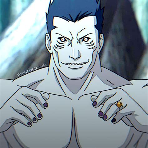 An Animated Man With Blue Hair Holding His Hands On His Chest