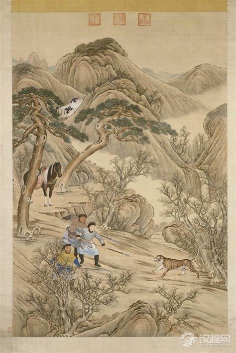 郎世宁 乾隆皇帝巡狩题材系列作品 北京故宫博物院藏国画汉程艺术