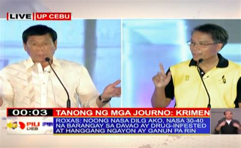 Duterte Roxas Won Cebu Debate— Facebook Site Polls