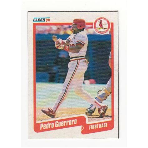 Fleer Pedro Guerrero C Wax Box Bottom Card St Louis