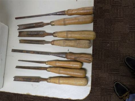 VINTAGE USED LOT OF CHISELS BUCK BROS NEED CLEANING REPAIR CARPENTRY