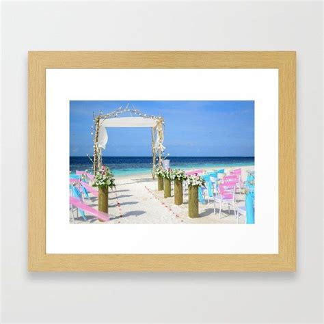 Buy Tropical Beach Wedding Framed Art Print By Newburydesigns