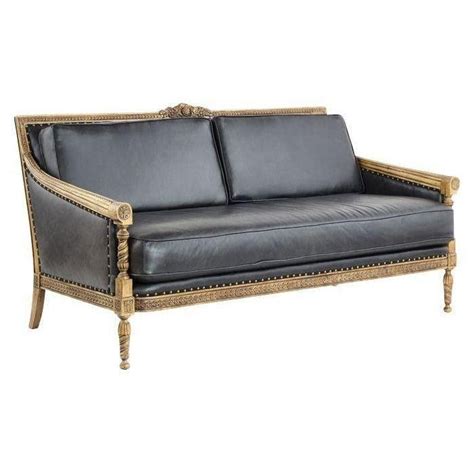 Leather Sofa with Carved Wooden Frame - Chairish | Leather sofa, Sofa, Contemporary furniture