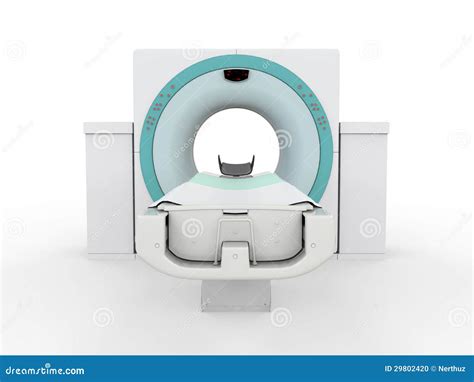 Ct Scanner Tomographie Lokalisiert Auf Weißem Hintergrund Stockfoto