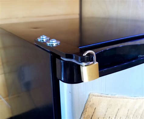 Mini Fridge Lock 4 Steps With Pictures Instructables