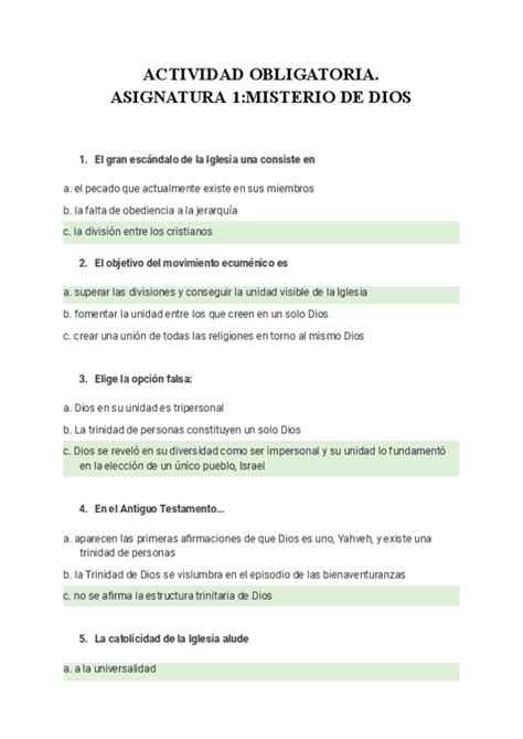 Actividad Obligatoria Modulo Iii Asignatura Moral Cristiana Pdf