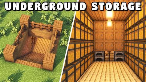 Minecraft Underground Storage Room Tutorial Youtube