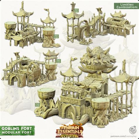 3d Printable Goblins Fort Pre Supported Terrain Essentials By Cast