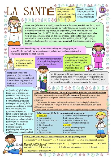 La santé France Vocabulaire Éducation à la santé