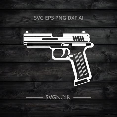 9mm Pistol 1911 Svg Png Eps Dxf Svg Ai Etsy