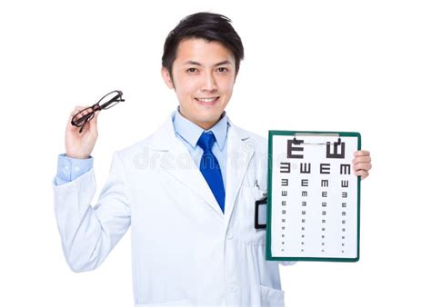 Optician Hold Eye Chart Glasses Stock Photos Free Royalty Free