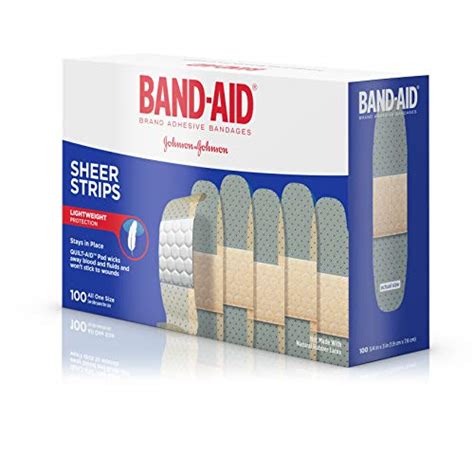 Band Aid Brand Sheer Strips Adhesive Bandages For First Aid And Wound