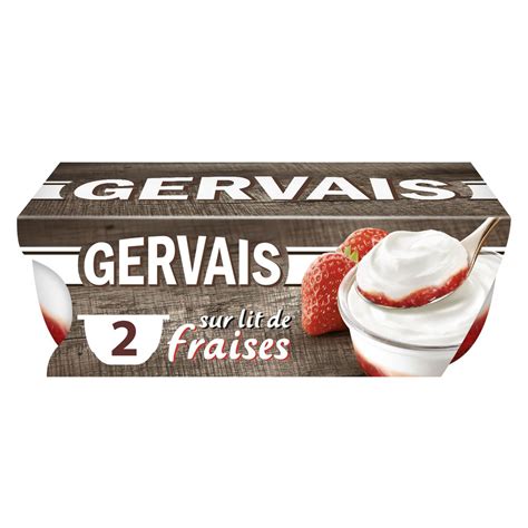 GERVAIS Yaourt Type Grecque Lit Fraise 2x115g Pas Cher Auchan Fr