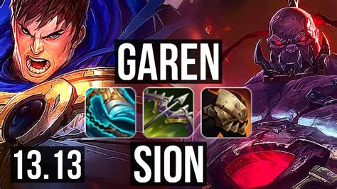 Garen Vs Sion Top 18 1 16 Legendary 400 Games Euw Master 13