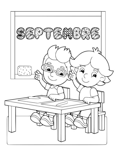 Coloriage Tudiants Et Septembre T L Charger Et Imprimer Gratuit Sur