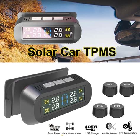 Умная система контроля давления в автомобильных шинах TPMS, 4 внешних ...
