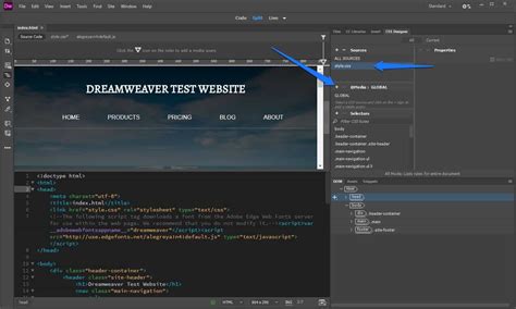 Dreamweaver Css Code