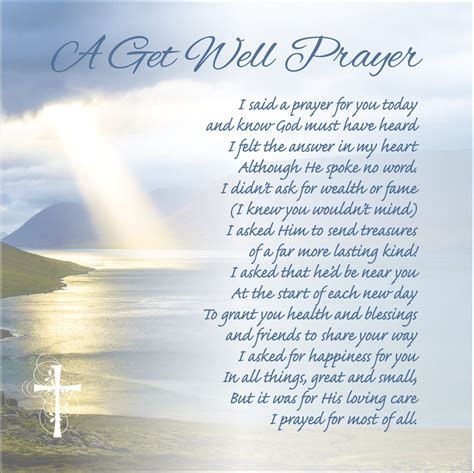 Christian Get Well Card Get Well Prayer I Said A Prayer Etsy