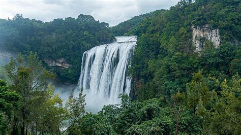 Guizhou Huangguoshu Waterfall Background, Guizhou, Huangguoshu ...