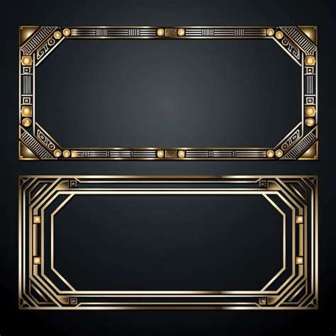 Premium AI Image | Set of gold frames Decorative elements for design ...