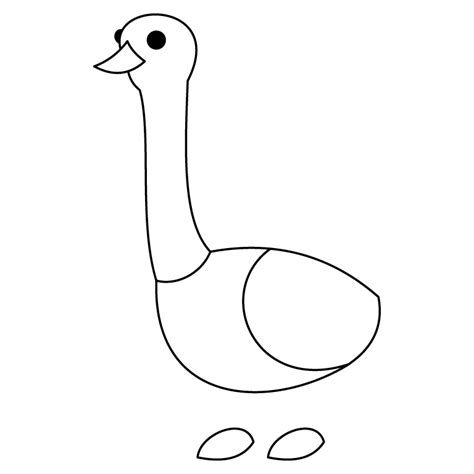 Adopt Me Emu Coloring Page And Tracing Page Drawing Gallery