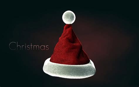 Nice Beautiful Christmas Cap On Holiday Christmas Hat HD Wallpaper