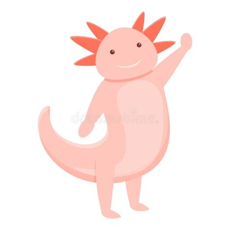 Tekenfilm Met Een Leuke Axolotl Vector Illustratie Illustration Of