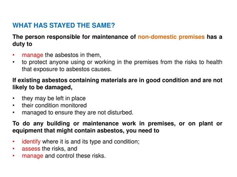 Control Of Asbestos Regulations Ppt Download