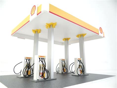 Scale Diorama Petrol Station Gas Station Miniature Model Gasoline